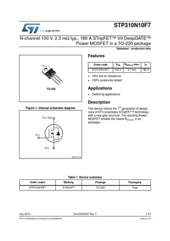  Datasheet Preview Page 1