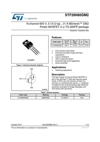  Datasheet Preview Page 1