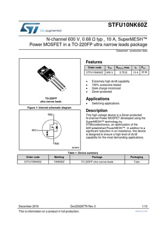  Datasheet Preview Page 1