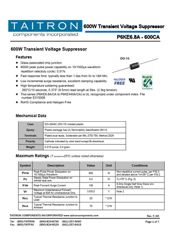  Datasheet Preview Page 1