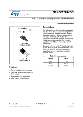  Datasheet Preview Page 1