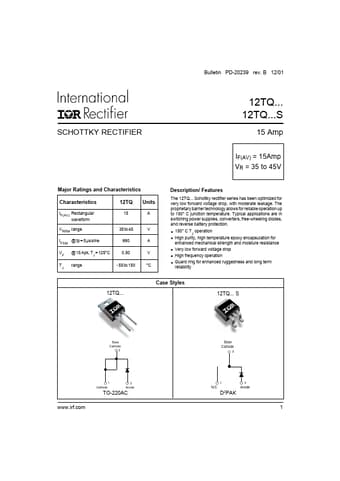  Datasheet Preview Page 1