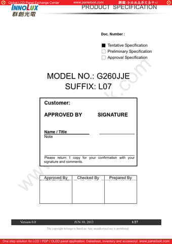  Datasheet Preview Page 1