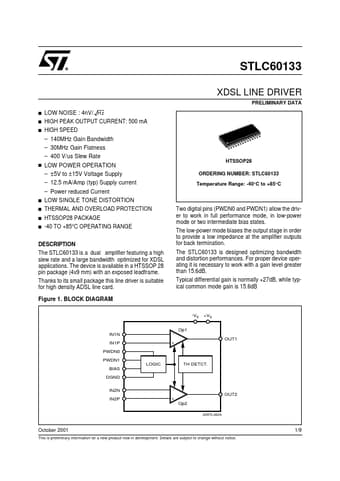  Datasheet Preview Page 1