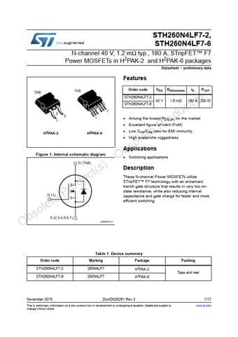  Datasheet Preview Page 1