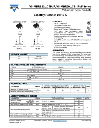  Datasheet Preview Page 1