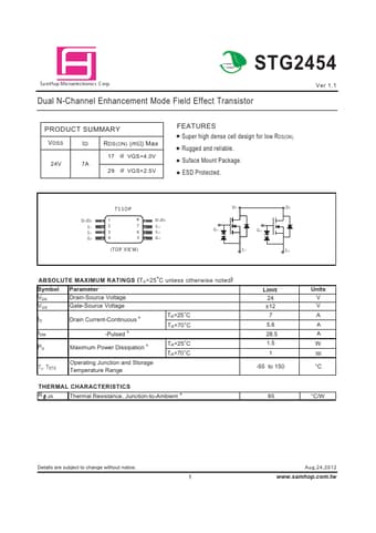  Datasheet Preview Page 1