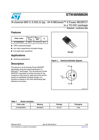  Datasheet Preview Page 1