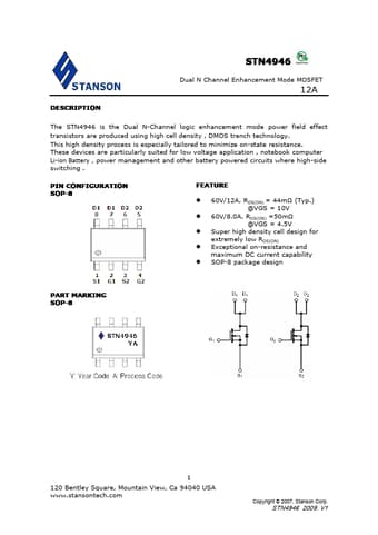  Datasheet Preview Page 1