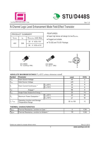  Datasheet Preview Page 1