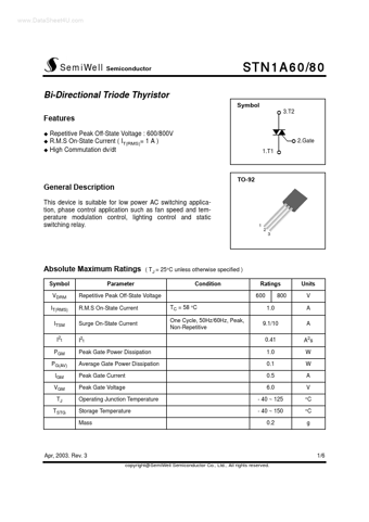  Datasheet Preview Page 1