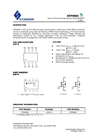  Datasheet Preview Page 1