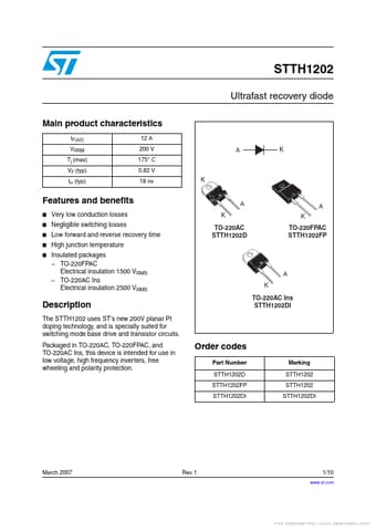  Datasheet Preview Page 1
