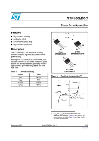  Datasheet Preview Page 1