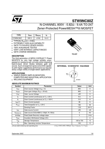  Datasheet Preview Page 1