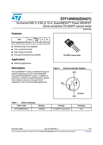  Datasheet Preview Page 1