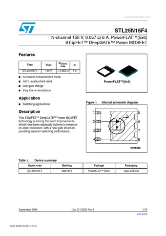  Datasheet Preview Page 1