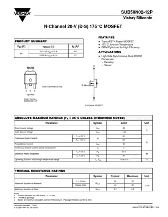  Datasheet Preview Page 1
