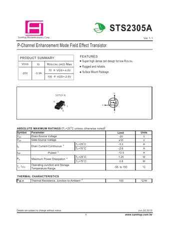  Datasheet Preview Page 1
