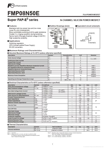  Datasheet Preview Page 1
