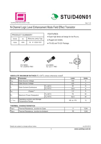  Datasheet Preview Page 1