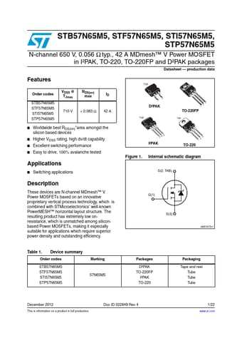  Datasheet Preview Page 1