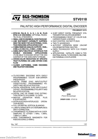  Datasheet Preview Page 1