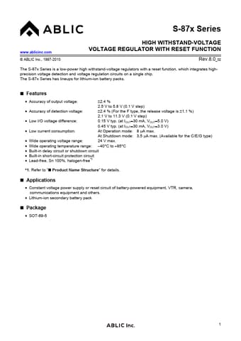  Datasheet Preview Page 1