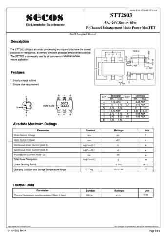  Datasheet Preview Page 1