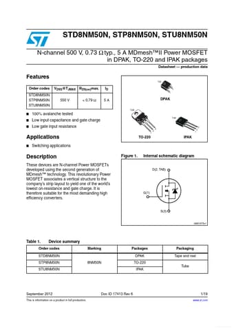  Datasheet Preview Page 1
