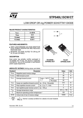  Datasheet Preview Page 1