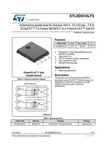  Datasheet Preview Page 1