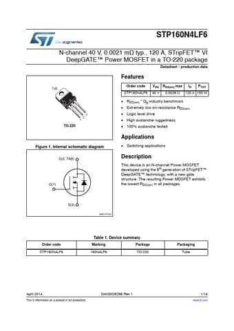  Datasheet Preview Page 1