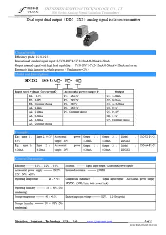  Datasheet Preview Page 1
