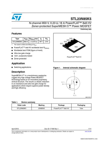  Datasheet Preview Page 1