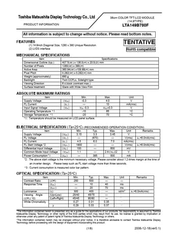  Datasheet Preview Page 1