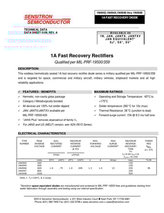  Datasheet Preview Page 1