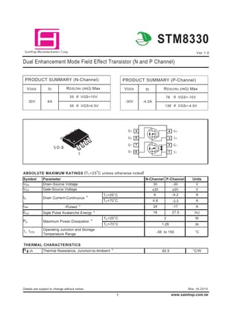  Datasheet Preview Page 1