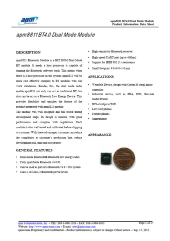  Datasheet Preview Page 1