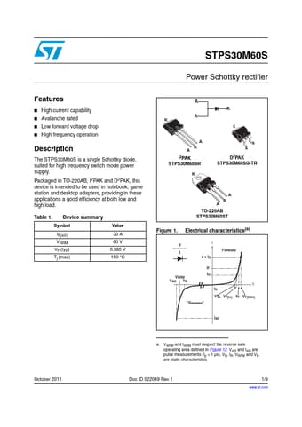  Datasheet Preview Page 1