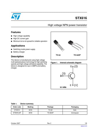  Datasheet Preview Page 1