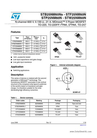  Datasheet Preview Page 1