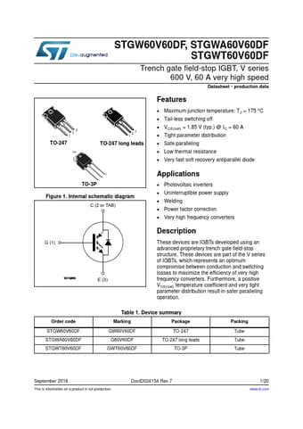  Datasheet Preview Page 1