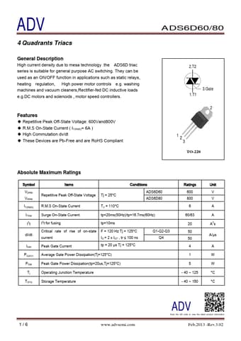  Datasheet Preview Page 1