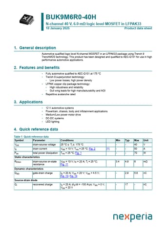  Datasheet Preview Page 1