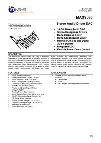  Datasheet Preview Page 1
