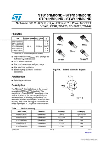  Datasheet Preview Page 1