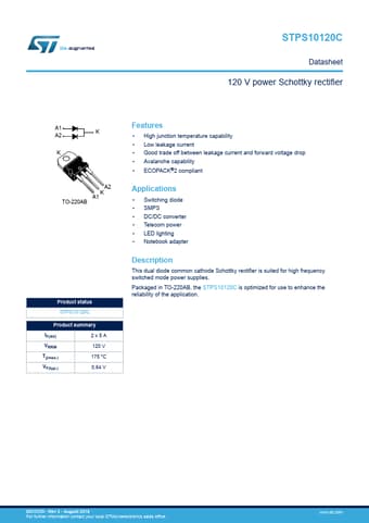  Datasheet Preview Page 1
