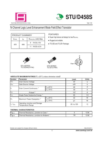  Datasheet Preview Page 1
