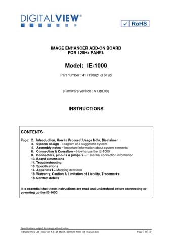  Datasheet Preview Page 1